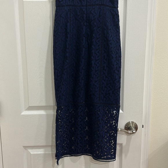 Armani Exchange navy blue lace midi dress sz 0 - Picture 5 of 7